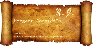 Morgent Jonatán névjegykártya